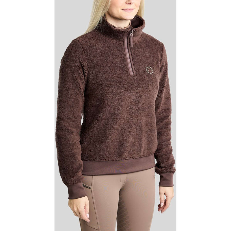 Montar Suéter MoEbba Q-Zip Teddy Pile Golden Quartz Black Peony