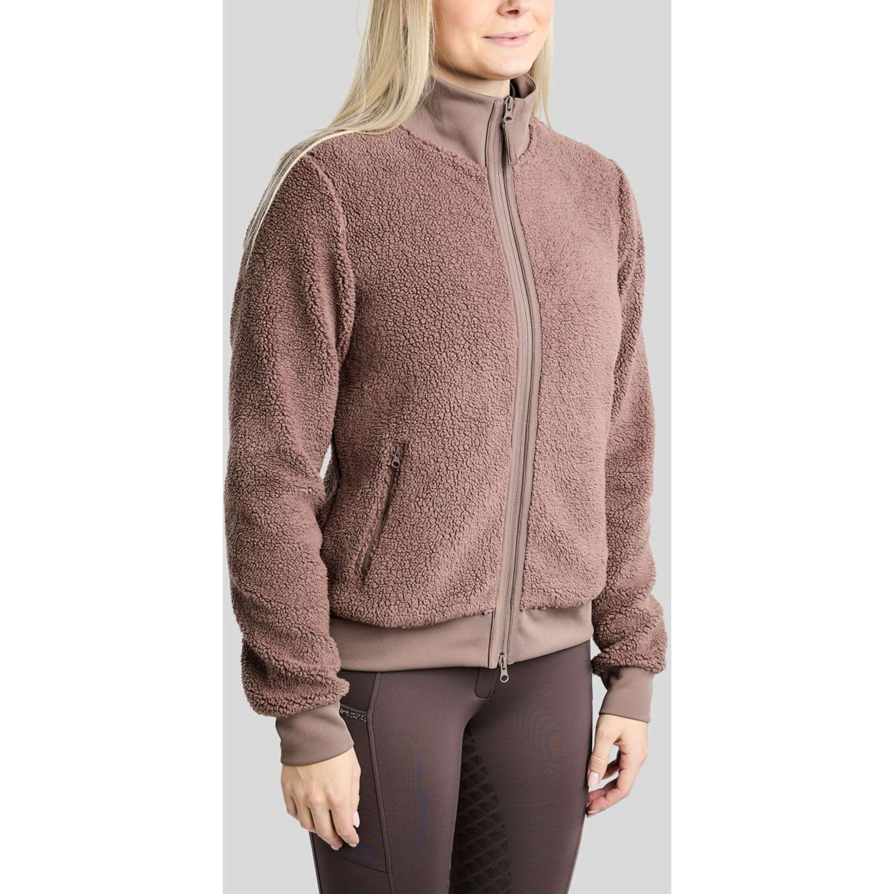 Montar Sudadera con capucha y cremallera MoEbba Teddy Pile Golden Quartz Nougat Brown