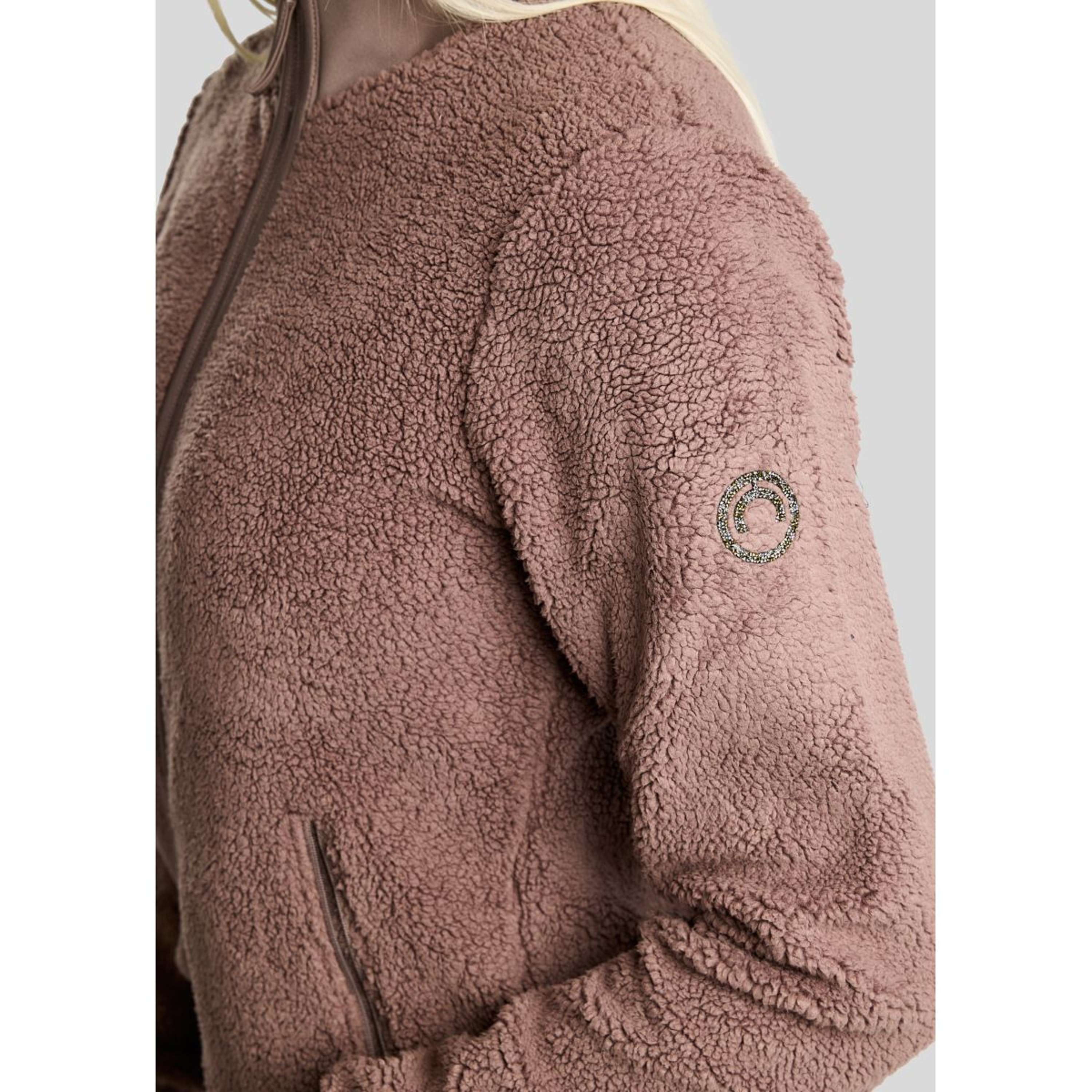 Montar Sudadera con capucha y cremallera MoEbba Teddy Pile Golden Quartz Nougat Brown