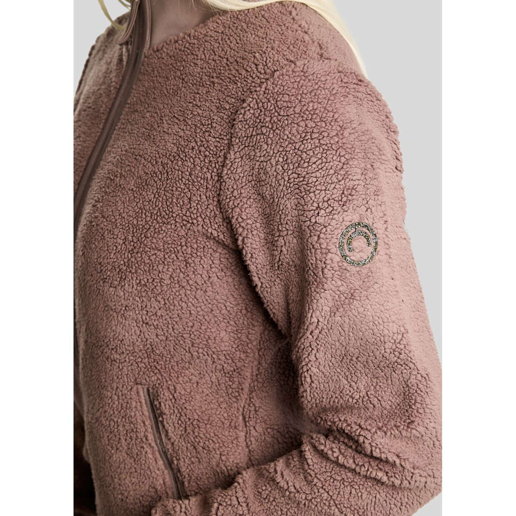 Montar Sudadera con capucha y cremallera MoEbba Teddy Pile Golden Quartz Nougat Brown