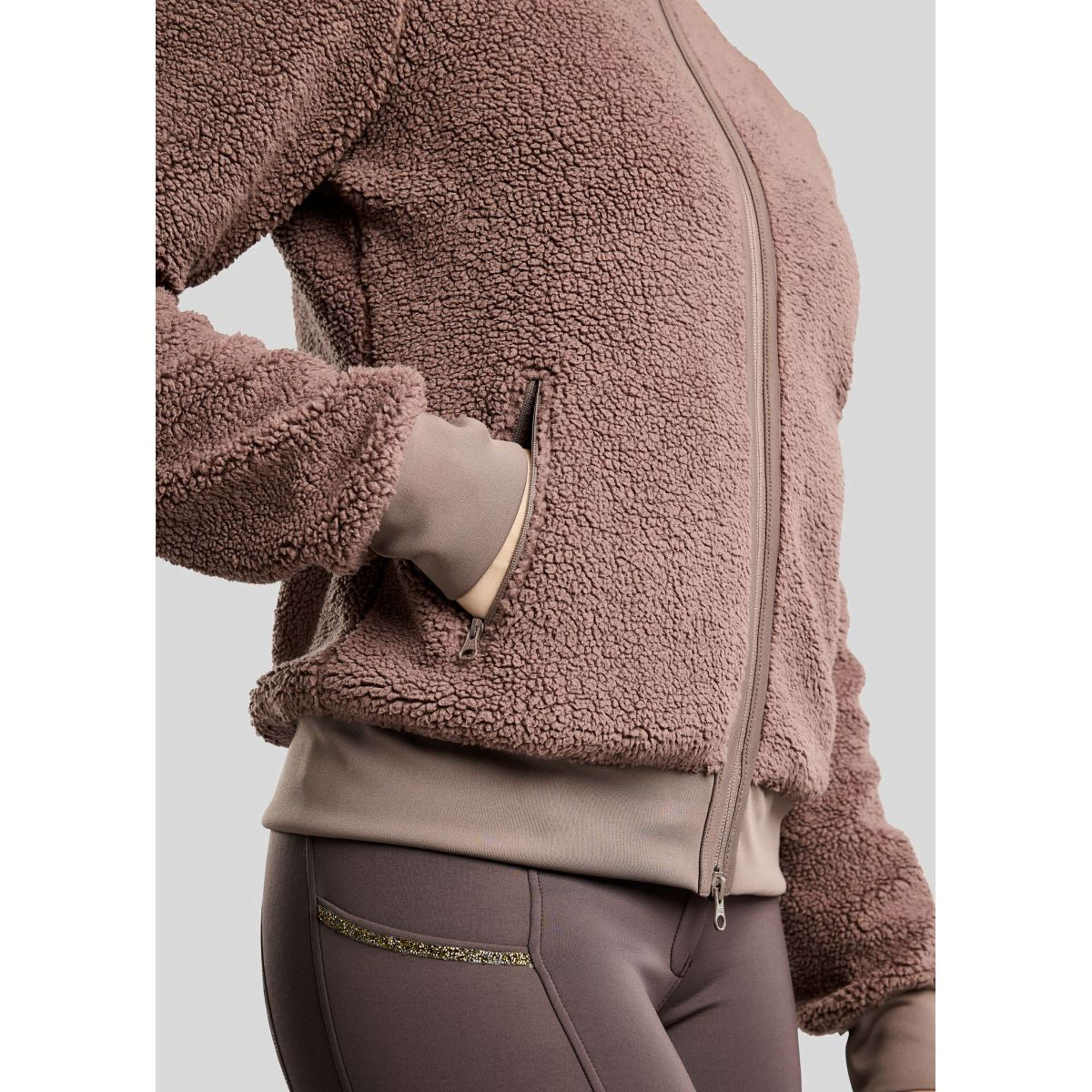 Montar Sudadera con capucha y cremallera MoEbba Teddy Pile Golden Quartz Nougat Brown