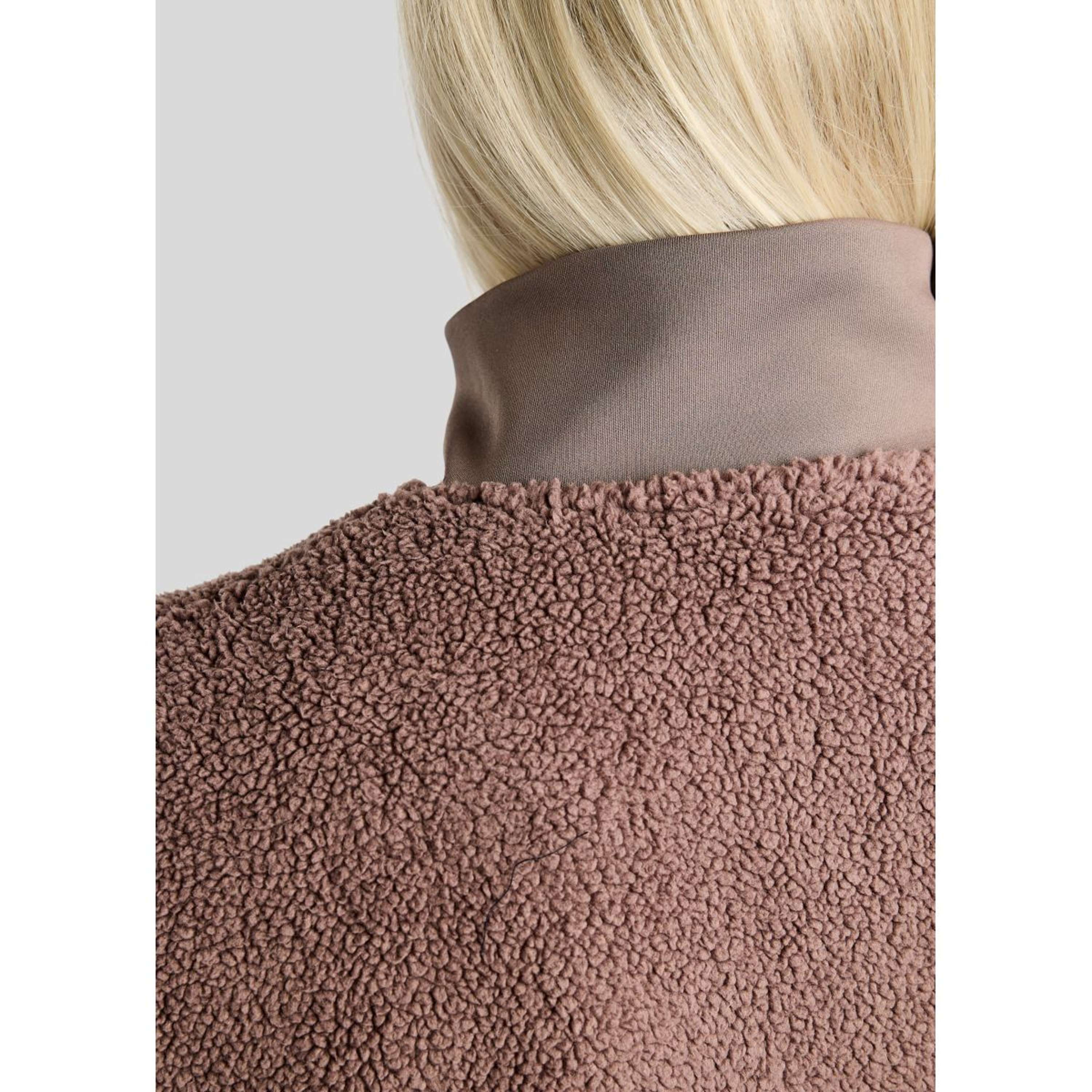 Montar Sudadera con capucha y cremallera MoEbba Teddy Pile Golden Quartz Nougat Brown