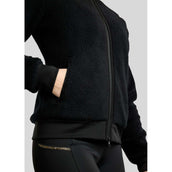Montar Sudadera con capucha y cremallera MoEbba Teddy Pile Golden Quartz Negro
