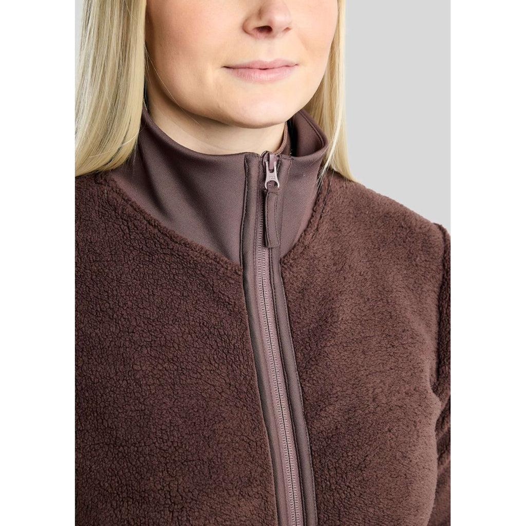 Montar Sudadera con capucha y cremallera MoEbba Teddy Pile Golden Quartz Black Peony