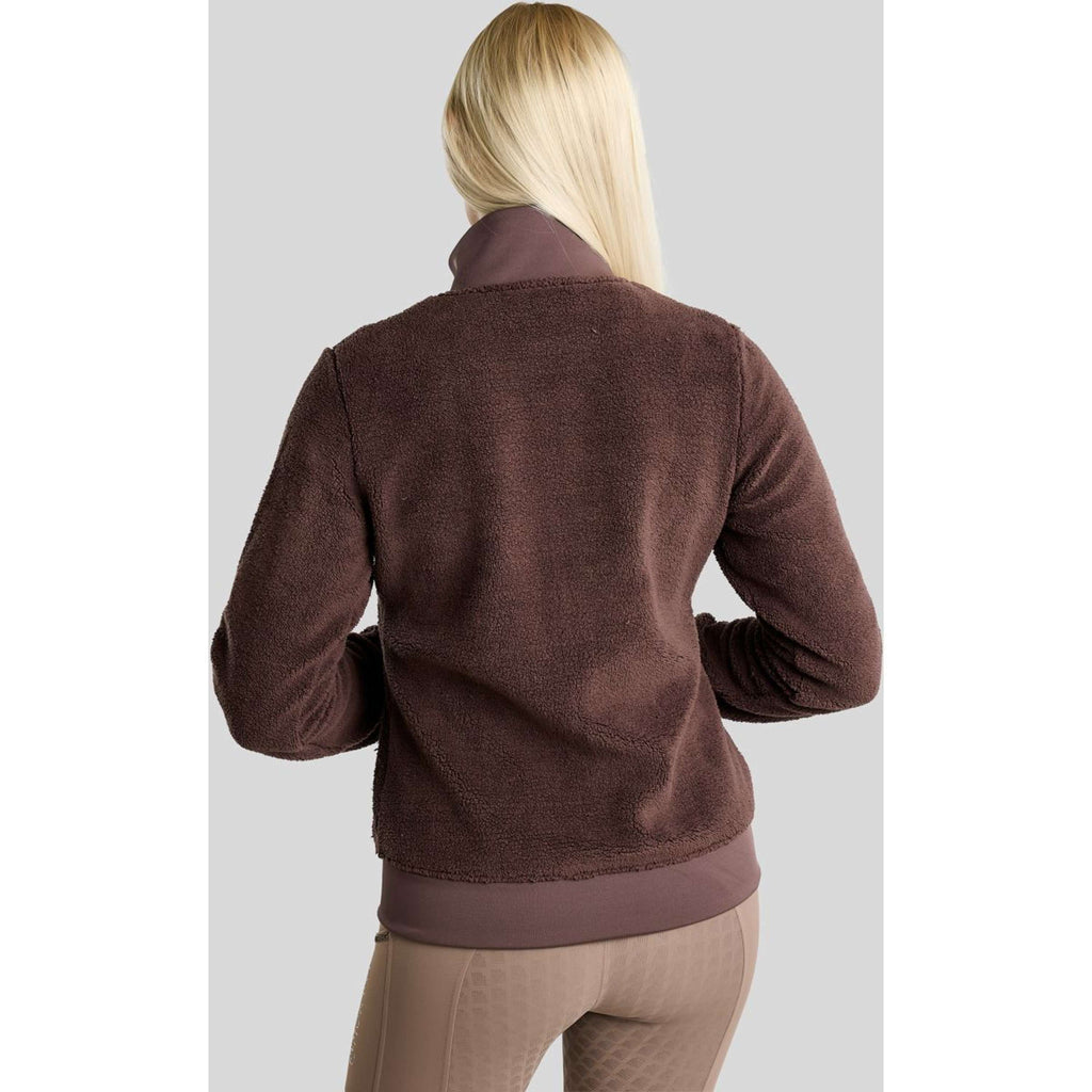 Montar Sudadera con capucha y cremallera MoEbba Teddy Pile Golden Quartz Black Peony