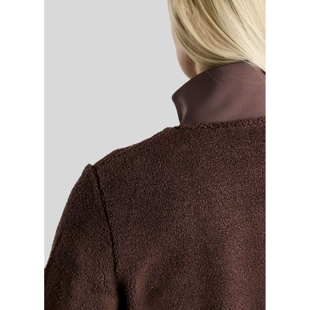 Montar Sudadera con capucha y cremallera MoEbba Teddy Pile Golden Quartz Black Peony