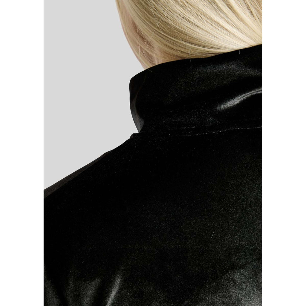 Montar Sudadera con capucha y cremallera MoValerie Velvet Golden Quartz Crystals Negro