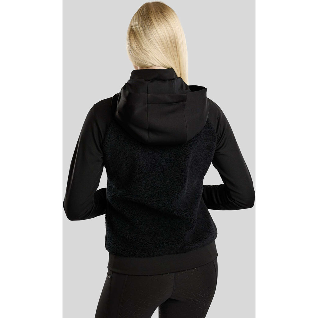 Montar Sudadera con capucha y cremallera MoMay Teddy Negro