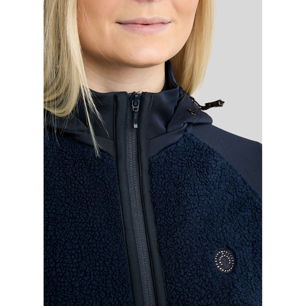 Montar Sudadera con capucha y cremallera MoMay Teddy Navy
