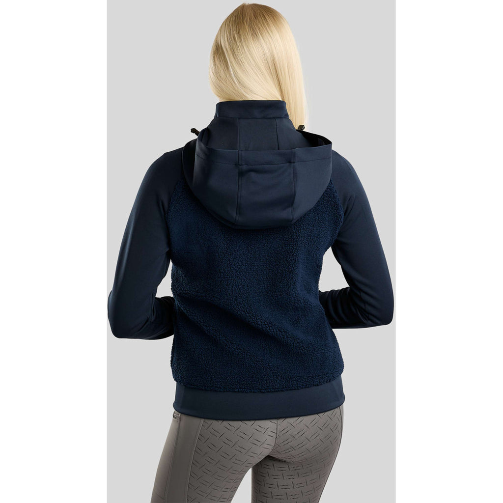 Montar Sudadera con capucha y cremallera MoMay Teddy Navy