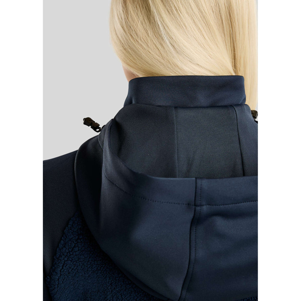 Montar Sudadera con capucha y cremallera MoMay Teddy Navy