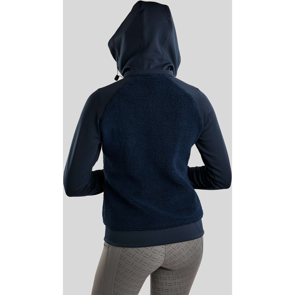 Montar Sudadera con capucha y cremallera MoMay Teddy Navy