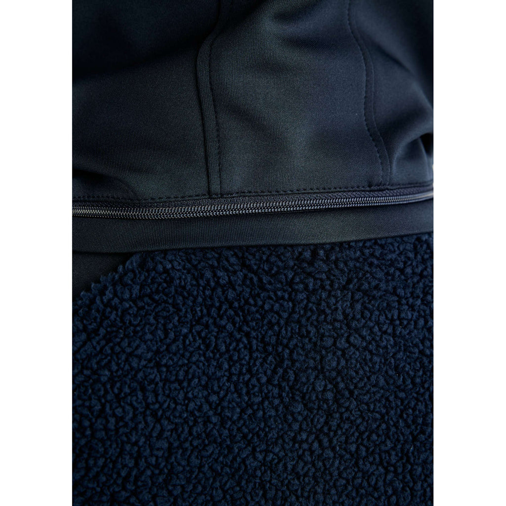 Montar Sudadera con capucha y cremallera MoMay Teddy Navy