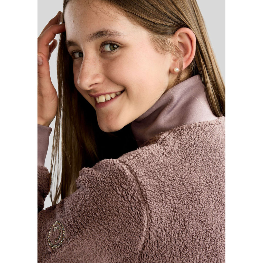 Montar Sudadera con capucha y cremallera MoEbba Teddy Pile Golden Quartz Kids Nougat Brown
