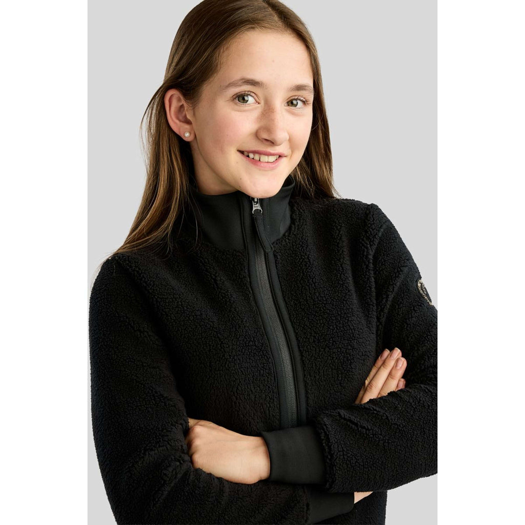 Montar Sudadera con capucha y cremallera MoEbba Teddy Pile Golden Quartz Kids Negro