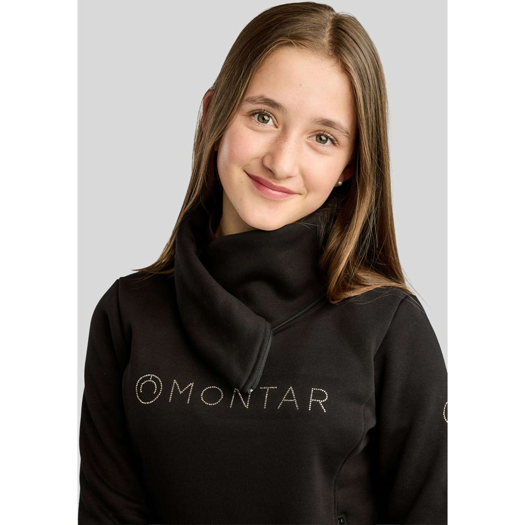 Montar Suéter MoNaja High Collar Golden Quartz Crystals Kids Negro