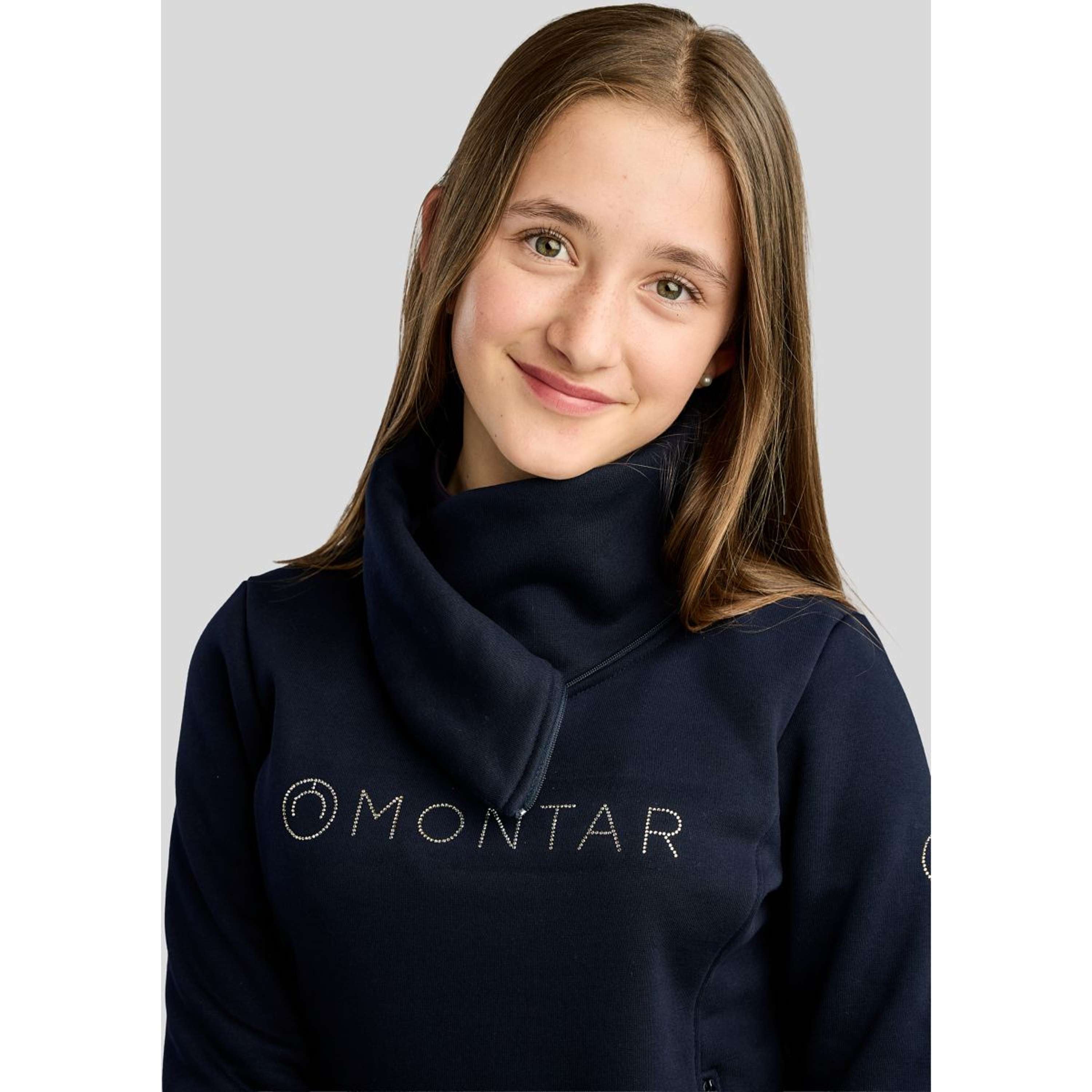 Montar Suéter MoNaja High Collar Golden Quartz Crystals Kids Navy