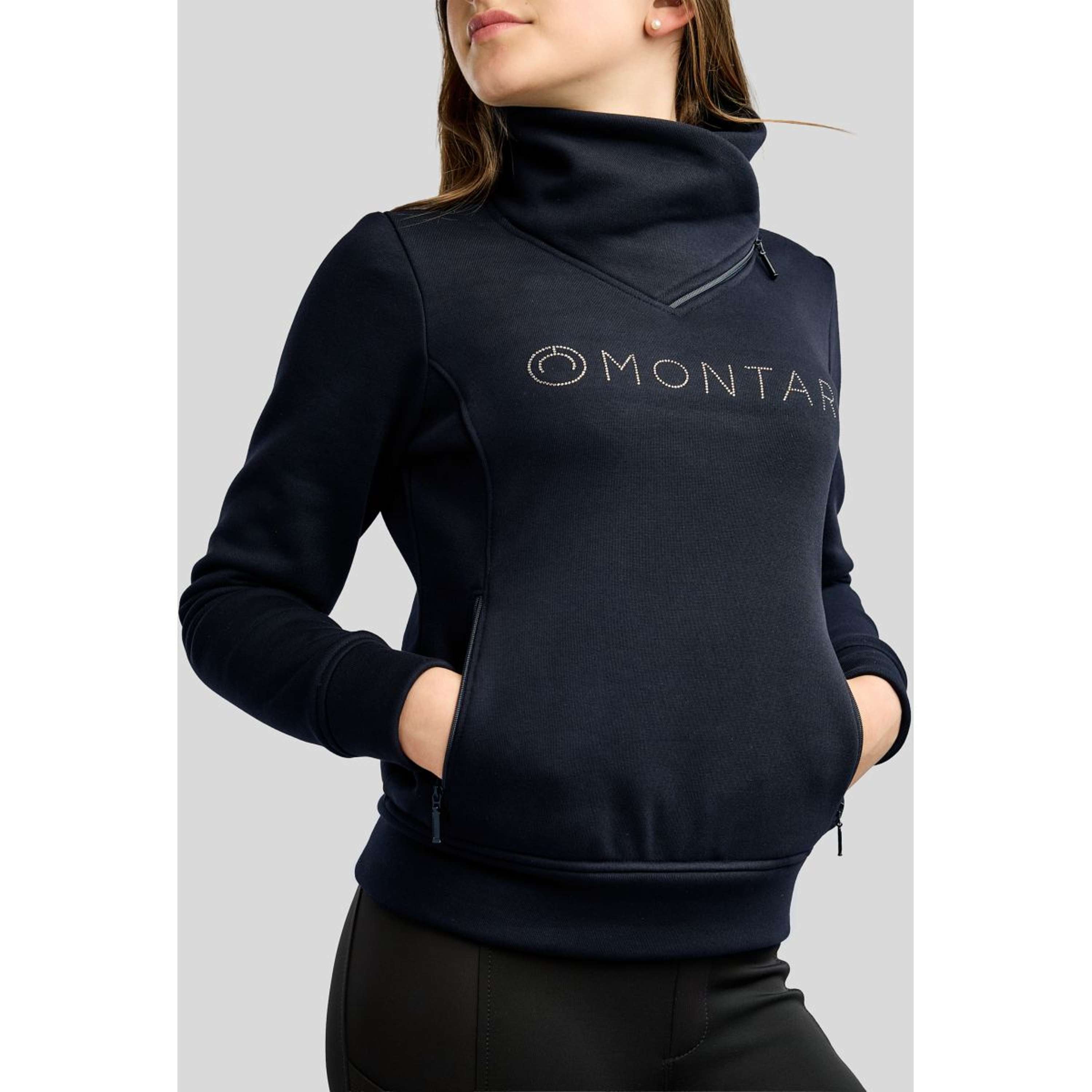 Montar Suéter MoNaja High Collar Golden Quartz Crystals Kids Navy