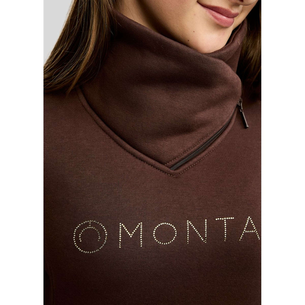 Montar Suéter MoNaja High Collar Golden Quartz Crystals Black Peony