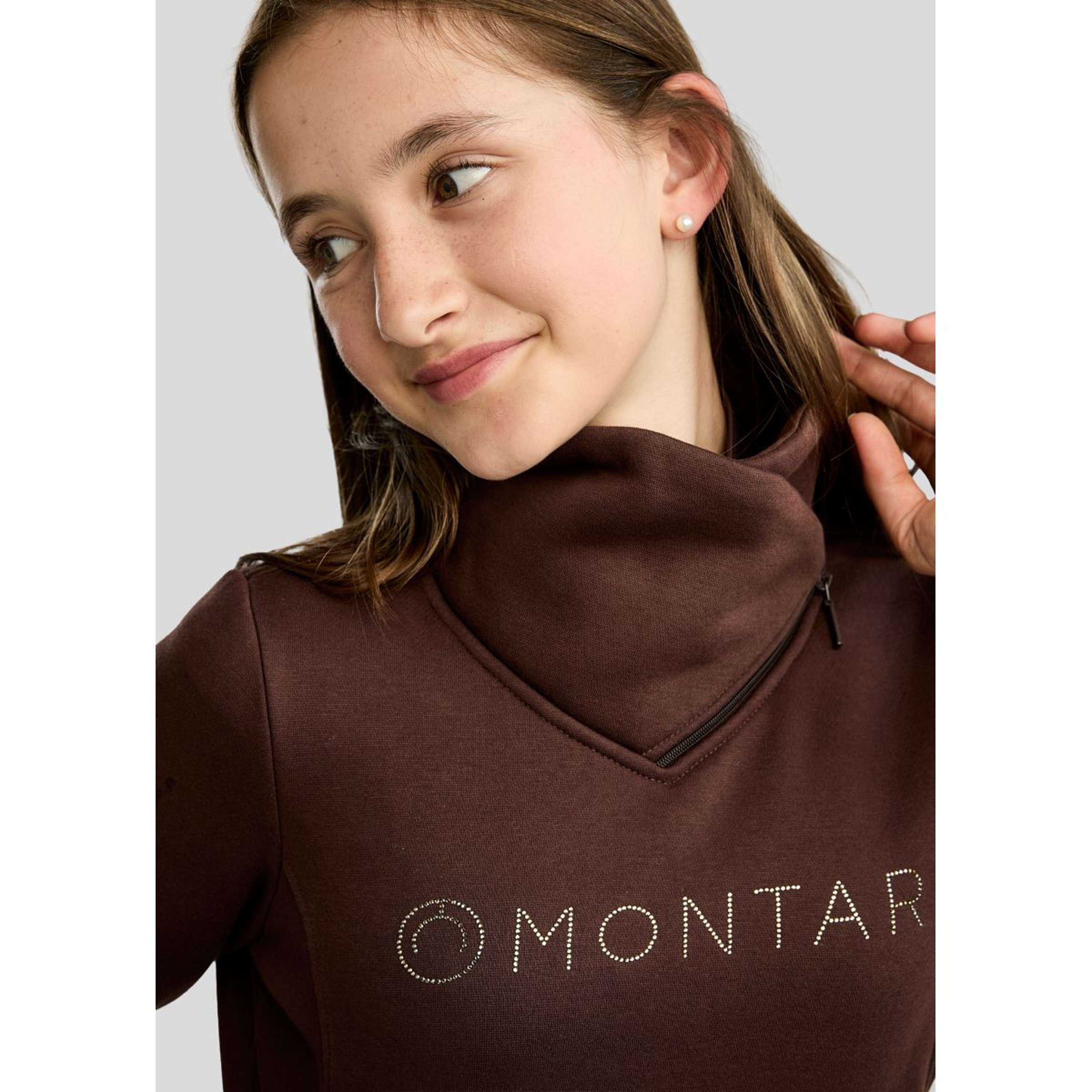 Montar Suéter MoNaja High Collar Golden Quartz Crystals Black Peony