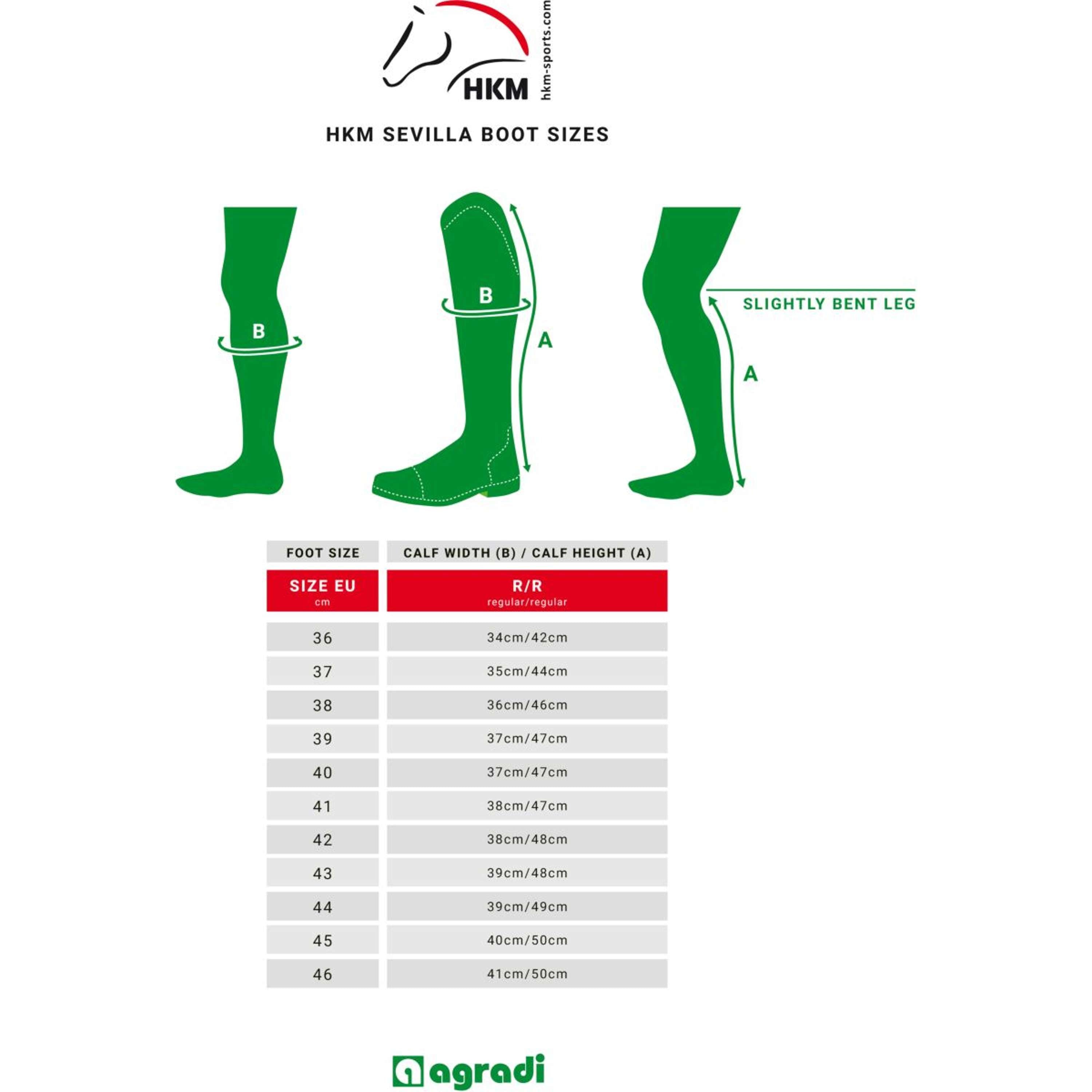 HKM Botas de Equitación Sevilla Estándar Negro