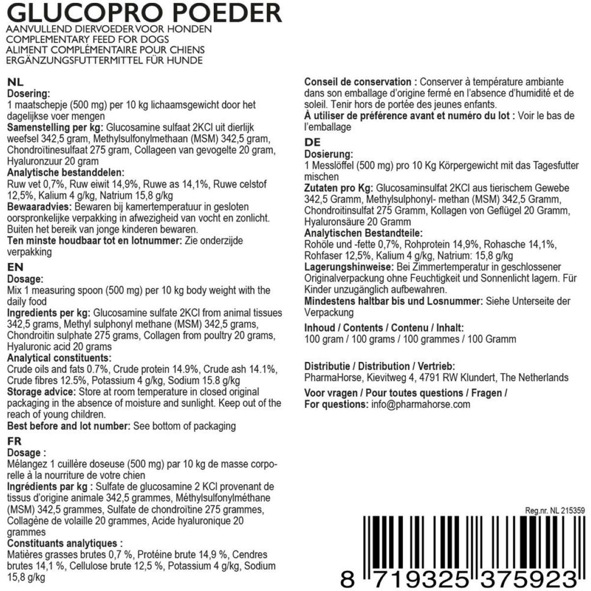 PharmaDog glucopro Caballo