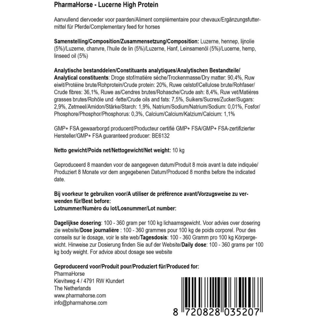PharmaHorse Luzerne Alta proteína