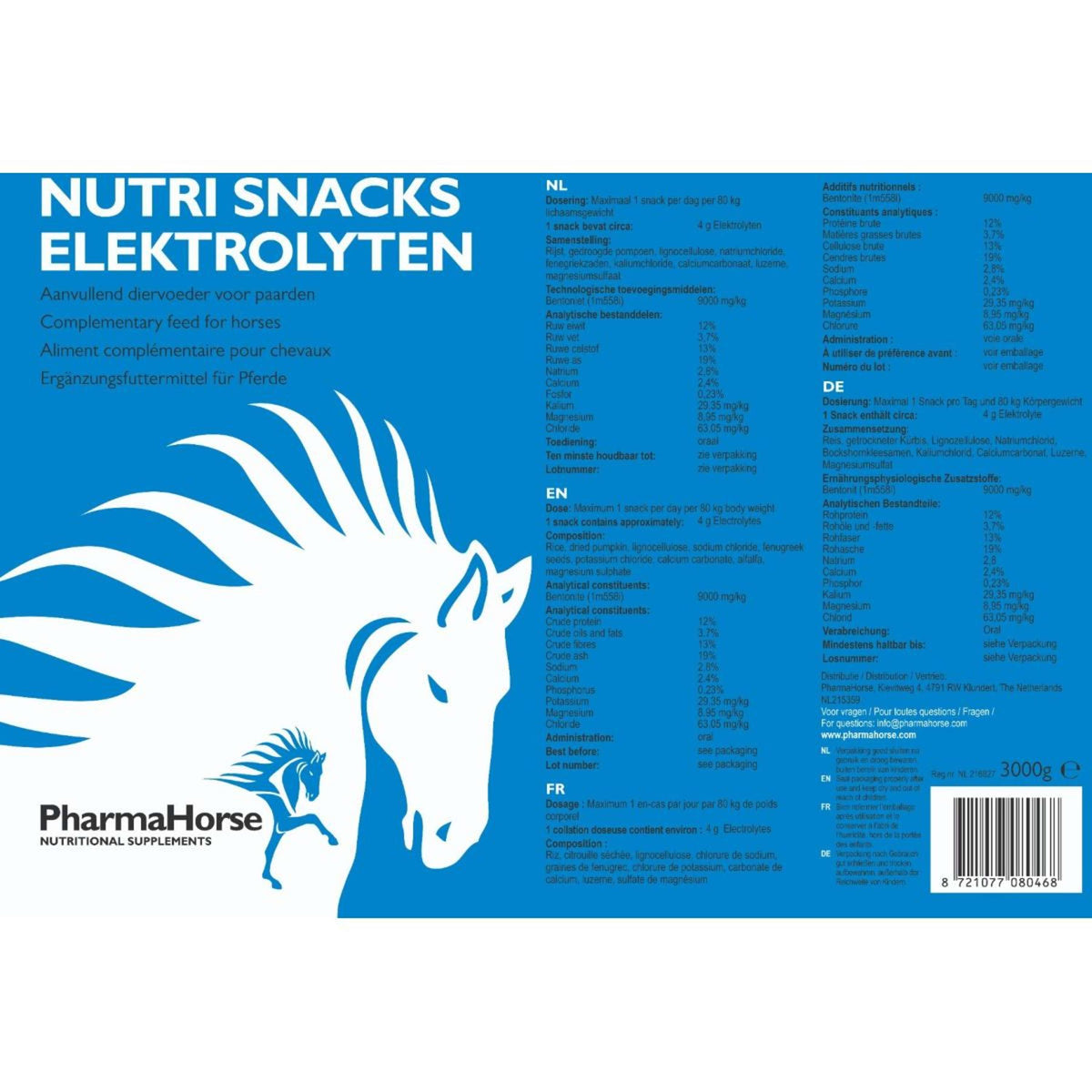 PharmaHorse Nutri Snacks Electrolitos