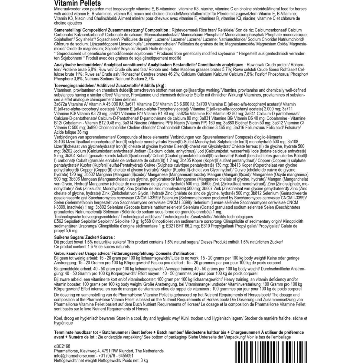 PharmaHorse Trozo multivitamínico