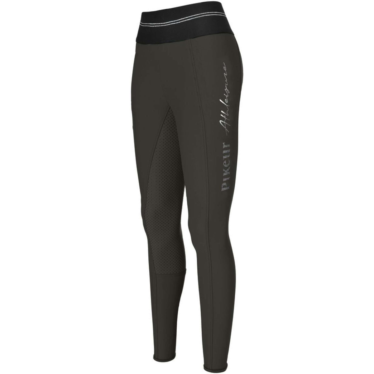 Pikeur Legging de Equitación Gia Athleisure Full Grip Aceituna Negra