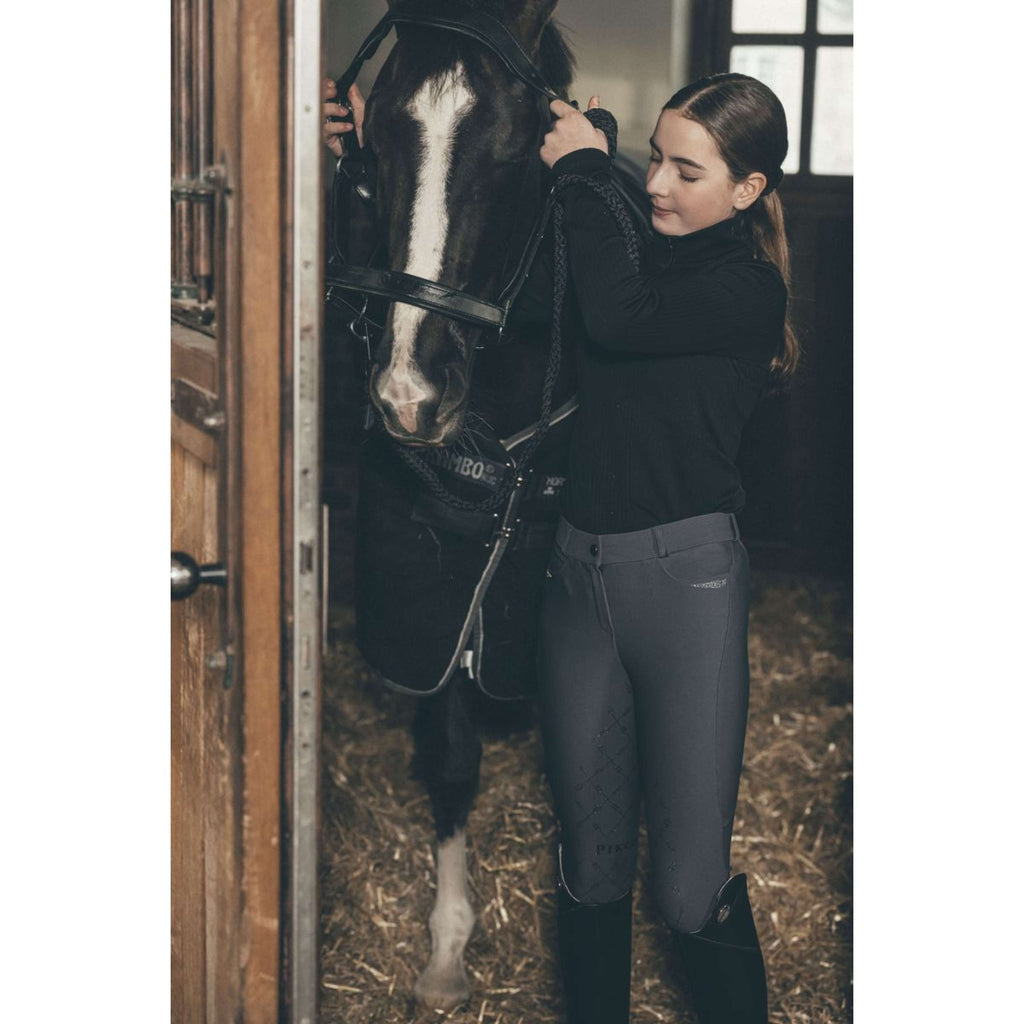 Pikeur Pantalón de Equitación Ceelina GripTec Kids Midwaist Full Grip Graphite Blue