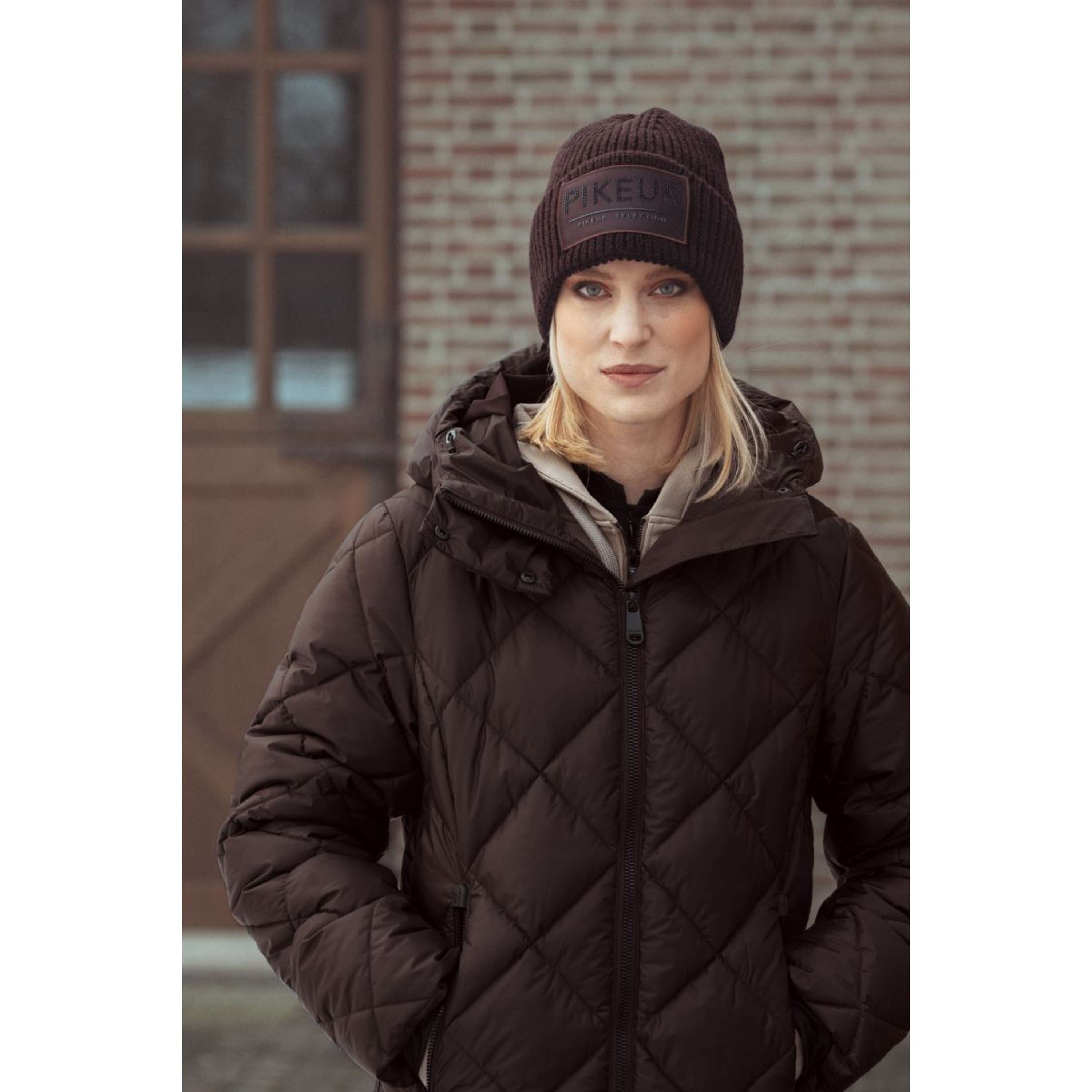 Pikeur Abrigo Largo QuiltDiamond Selection AW26 Marron chocolate