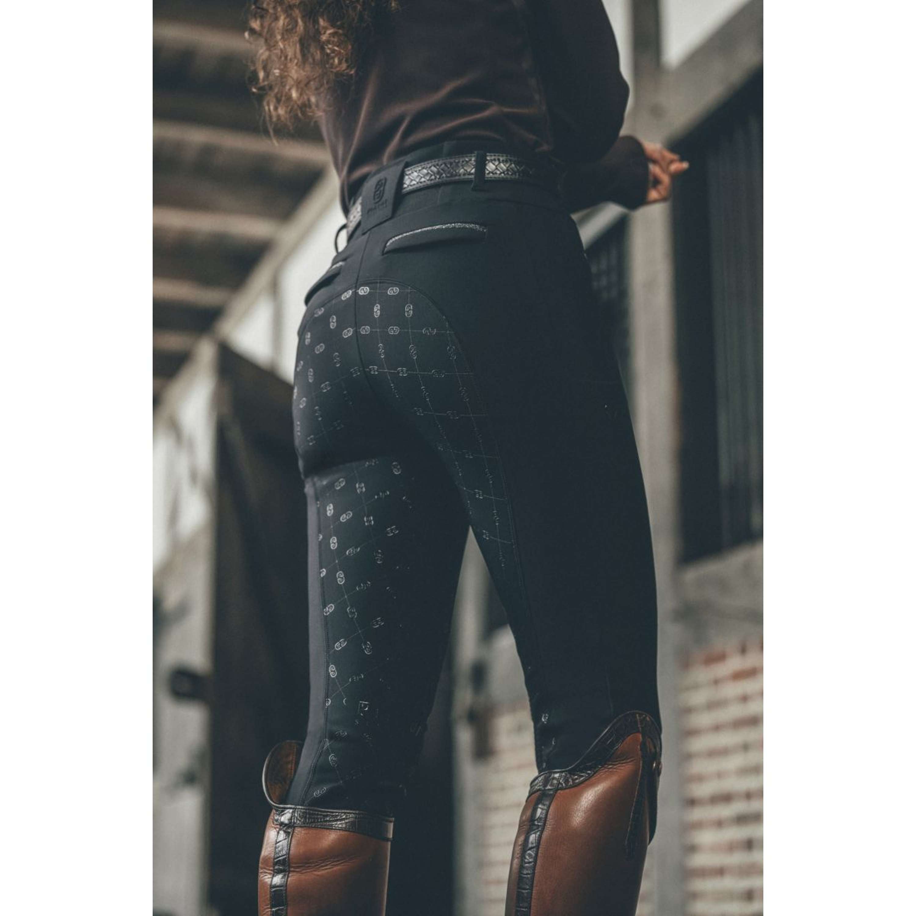 Pikeur Pantalón de Equitación Linnet GripTec SO Highwaist Full Grip Negro