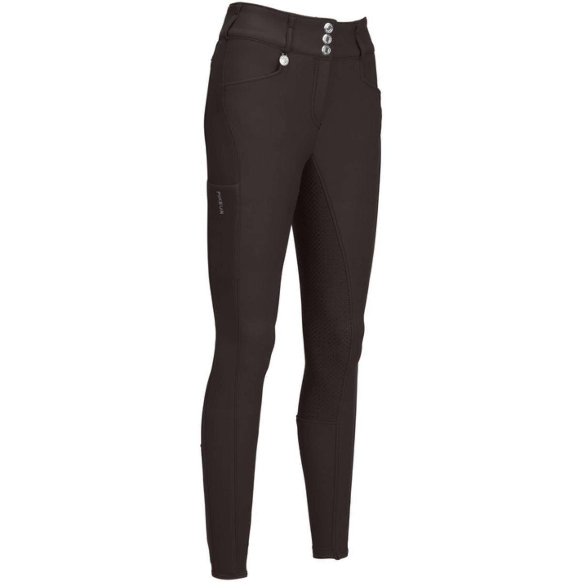 Pikeur Pantalones Highwaist Winter Full Grip Brocade Brown