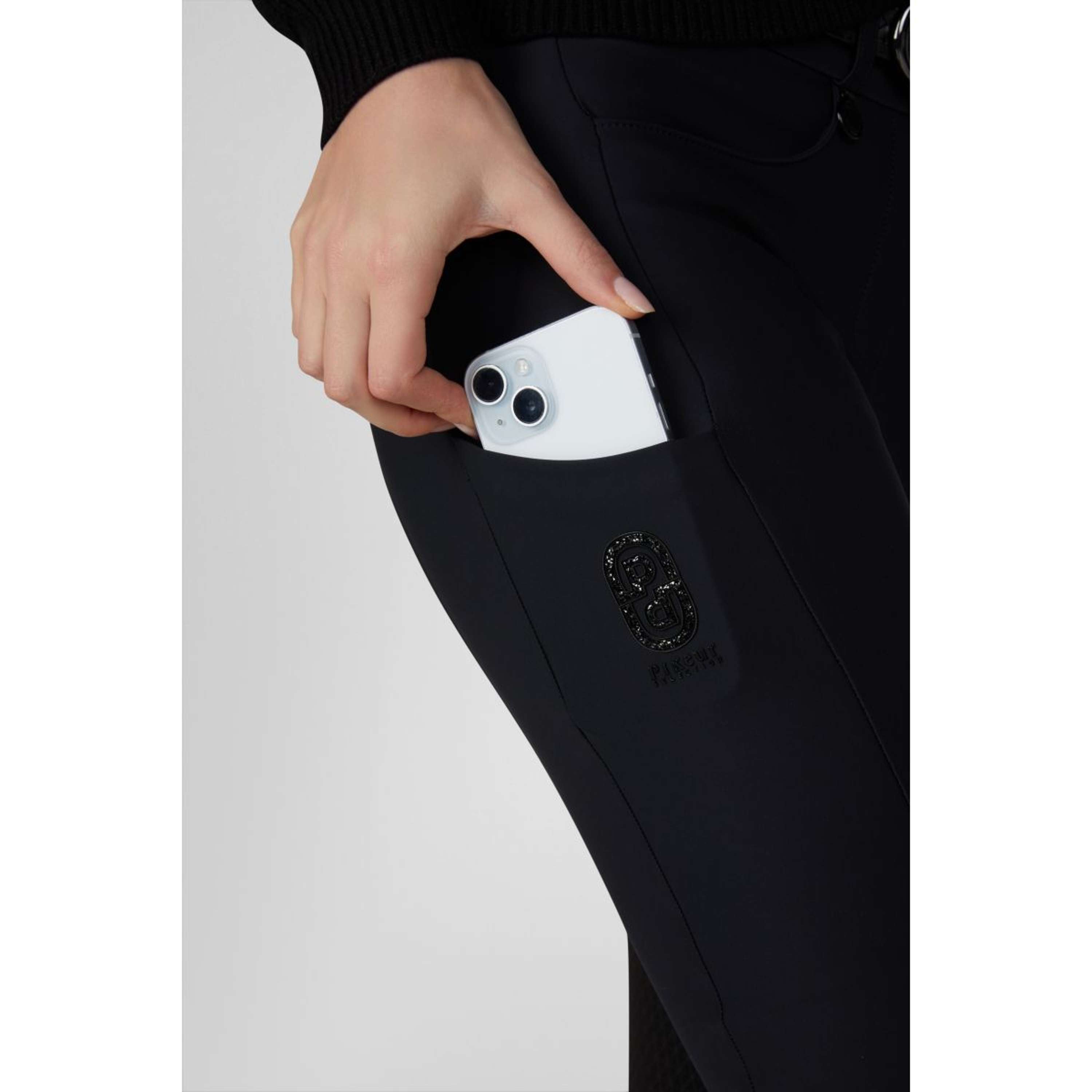 Pikeur Pantalón de Equitación Ceelina GridTexLeather Highwaist Full Grip Negro