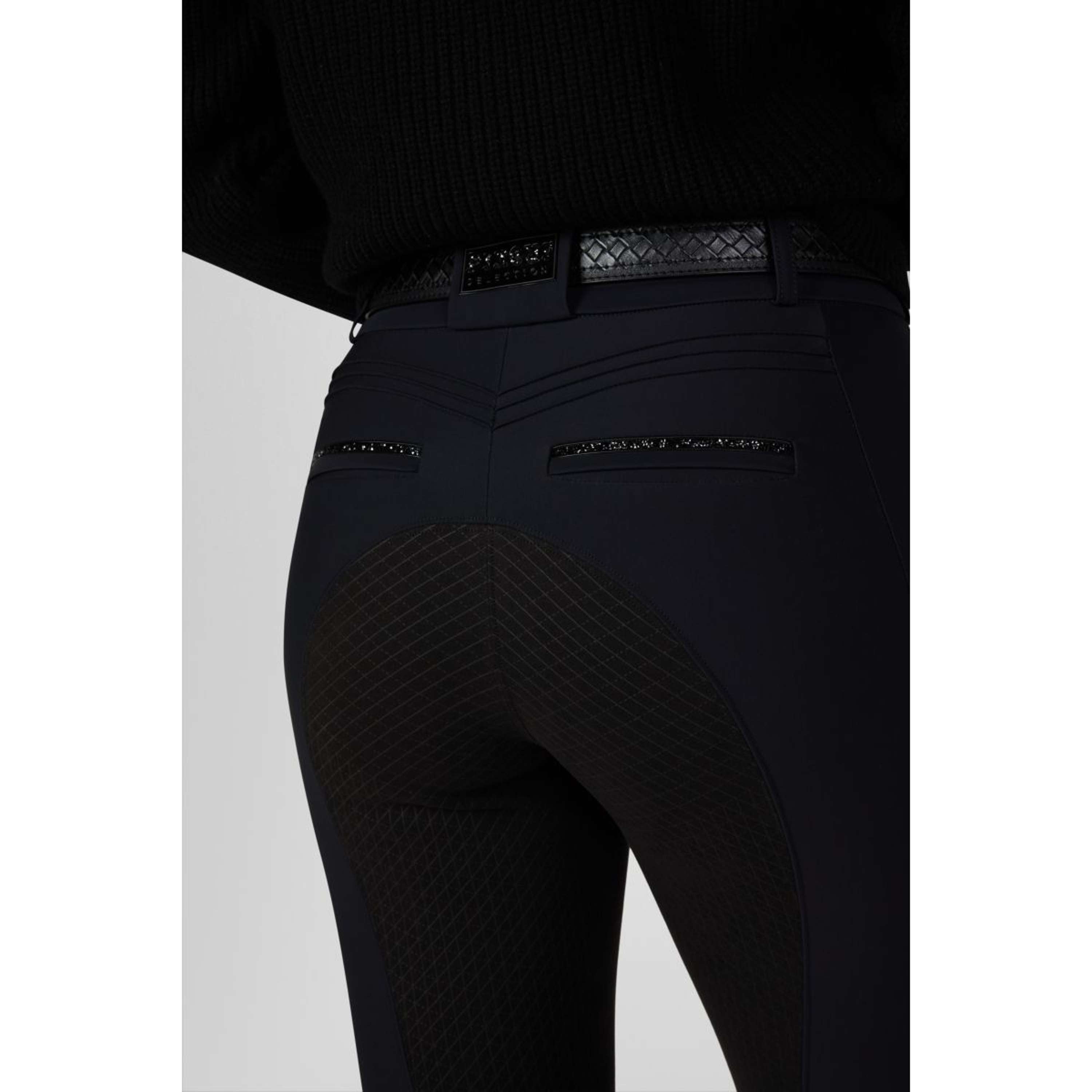 Pikeur Pantalón de Equitación Ceelina GridTexLeather Highwaist Full Grip Negro
