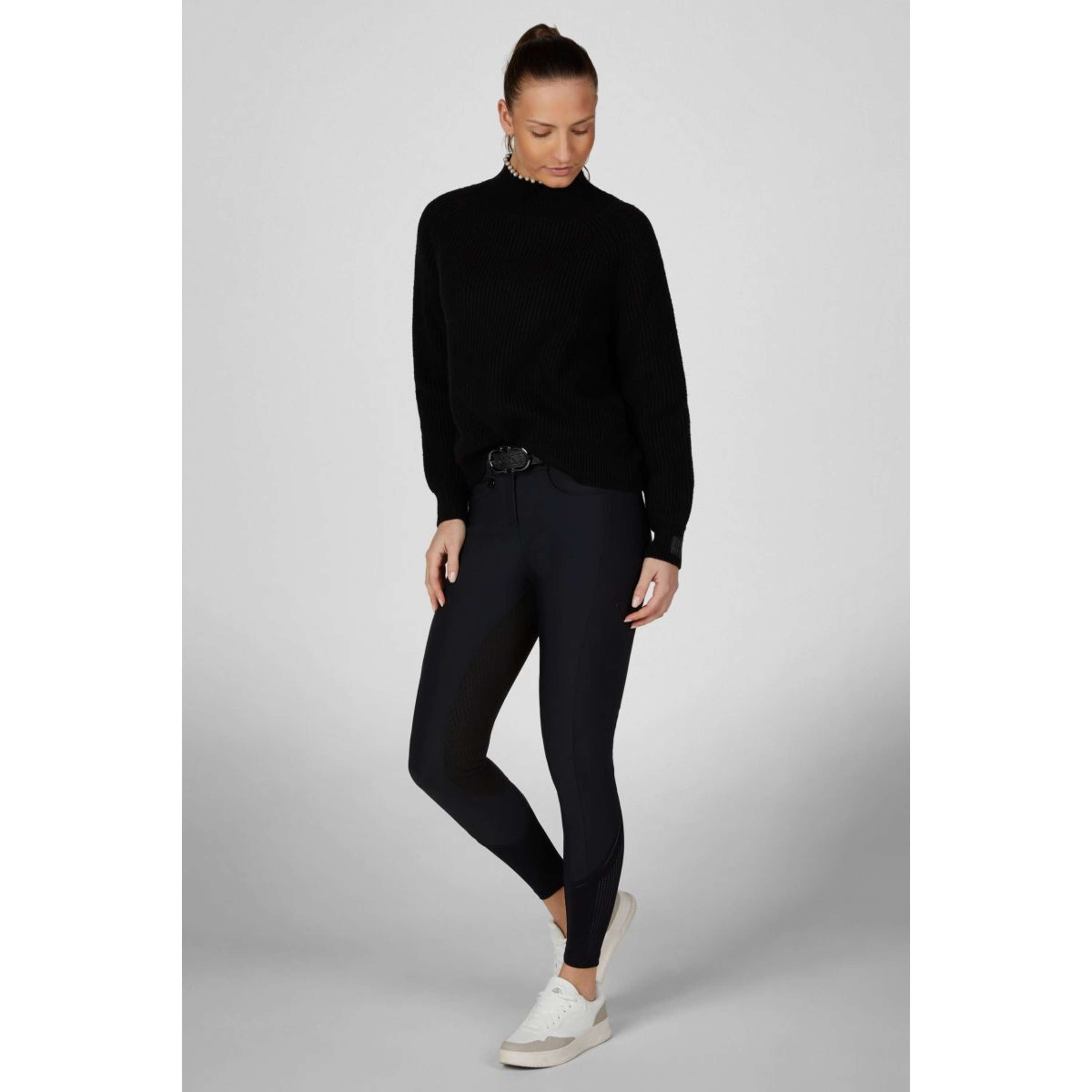 Pikeur Pantalón de Equitación Ceelina GridTexLeather Highwaist Full Grip Negro