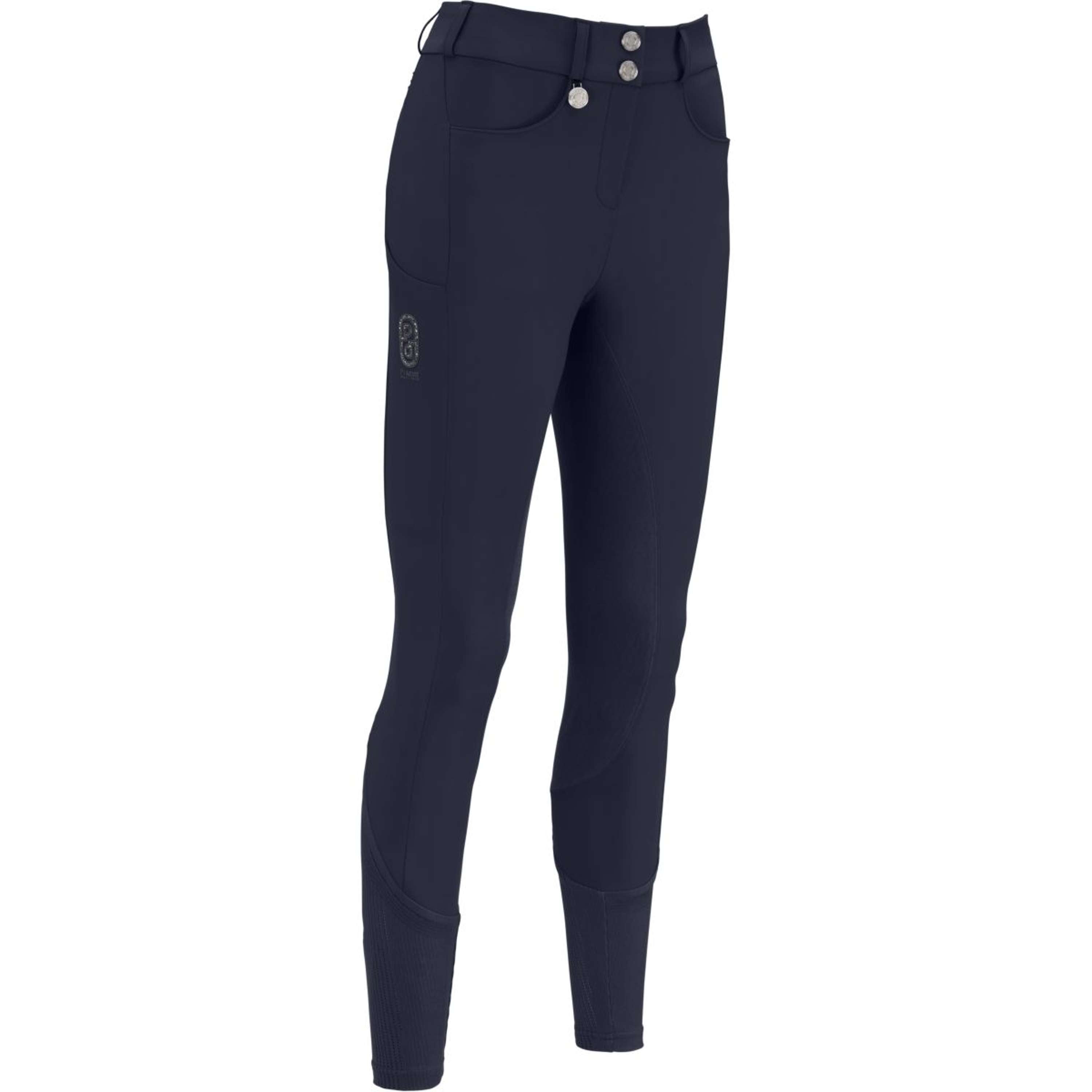 Pikeur Pantalón de Equitación Ceelina GridTexLeather Highwaist Full Grip Nightblue