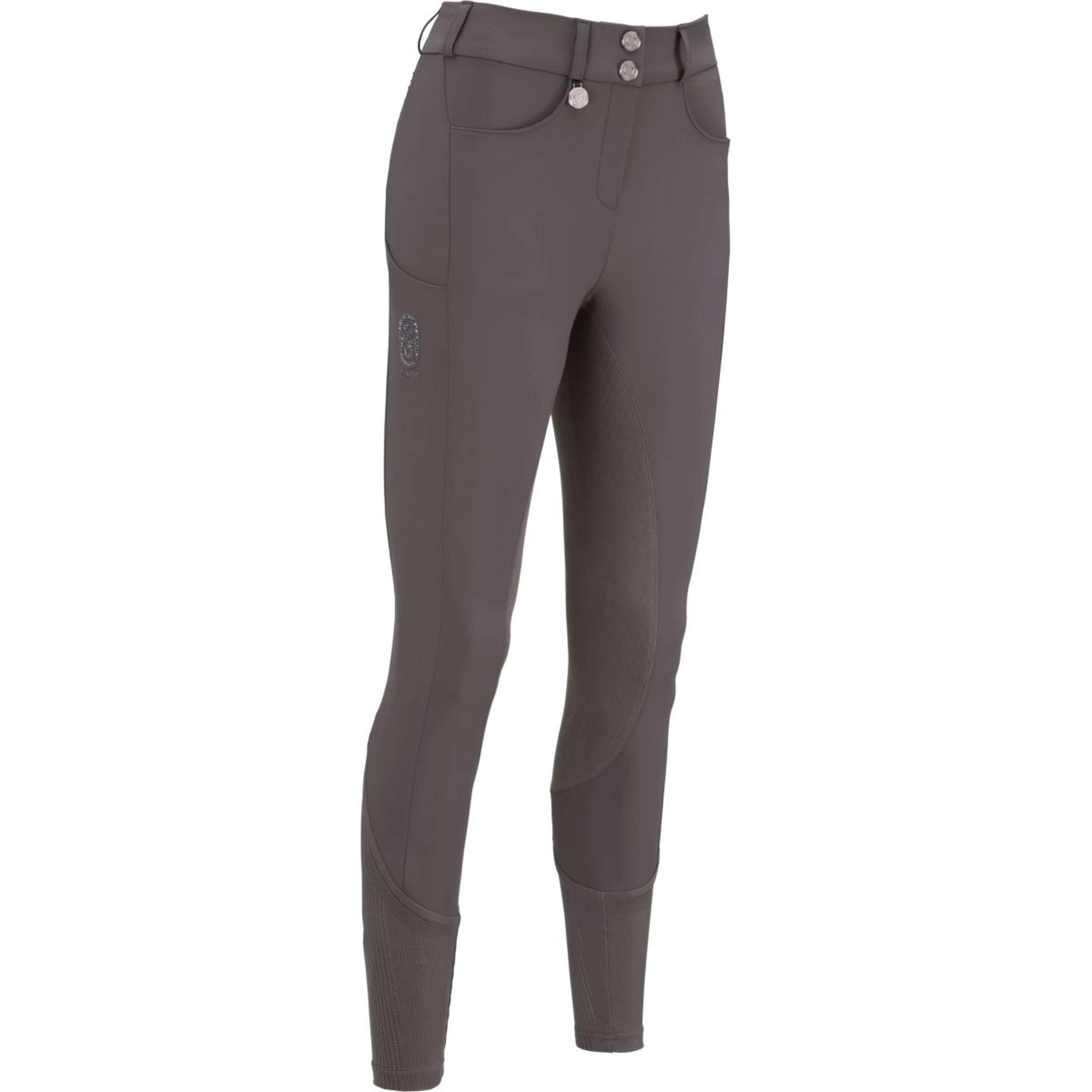 Pikeur Pantalón de Equitación Ceelina GridTexLeather Highwaist Full Grip Basalt Grey