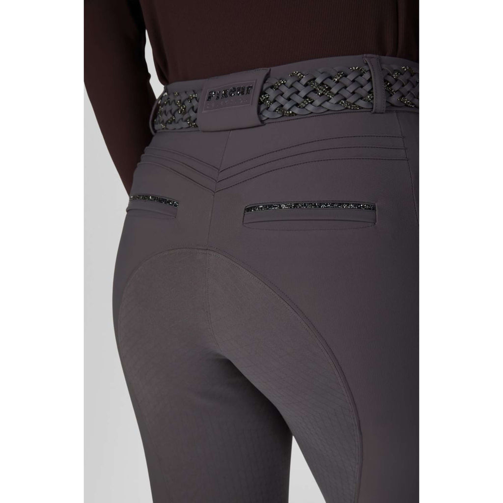 Pikeur Pantalón de Equitación Ceelina GridTexLeather Highwaist Full Grip Basalt Grey