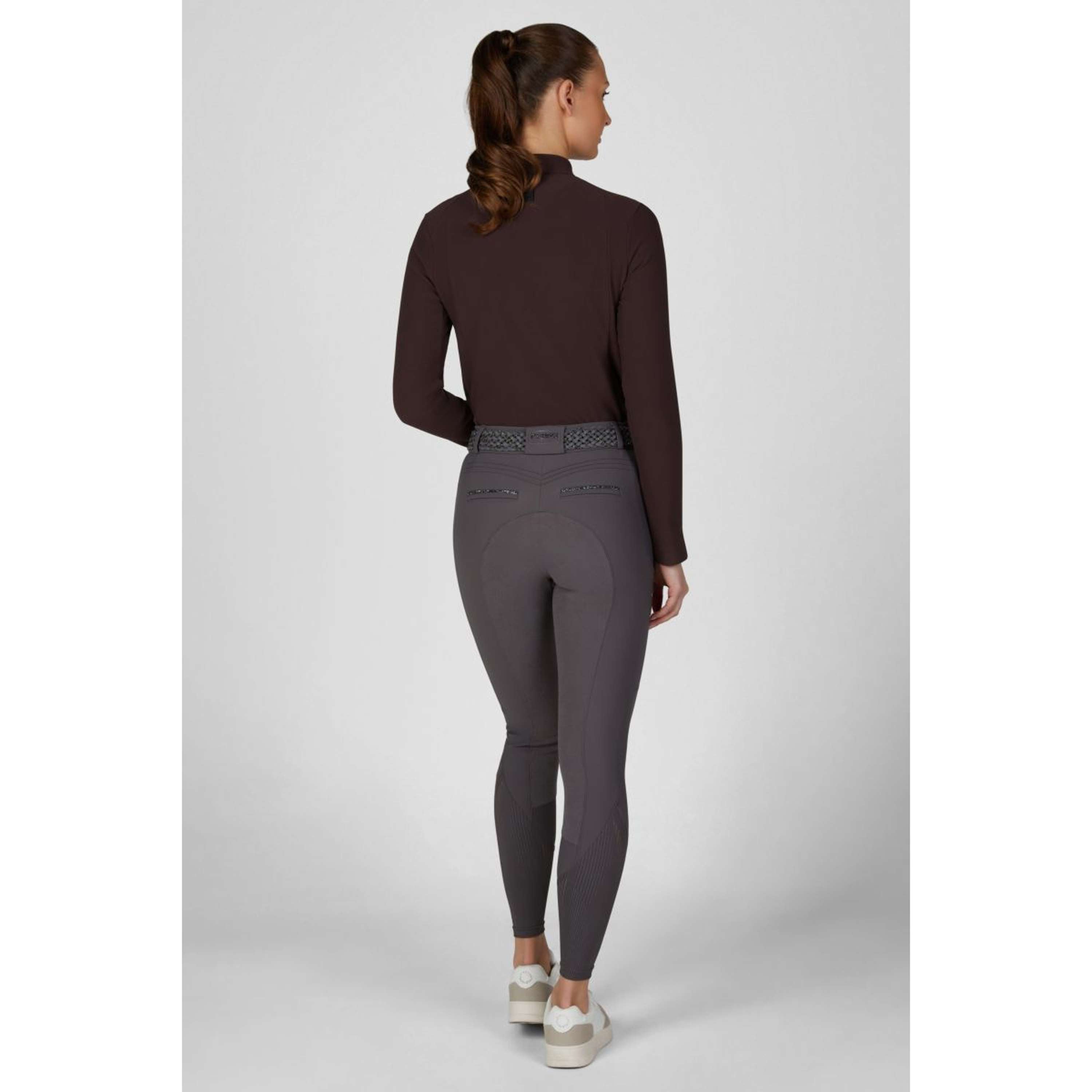 Pikeur Pantalón de Equitación Ceelina GridTexLeather Highwaist Full Grip Basalt Grey