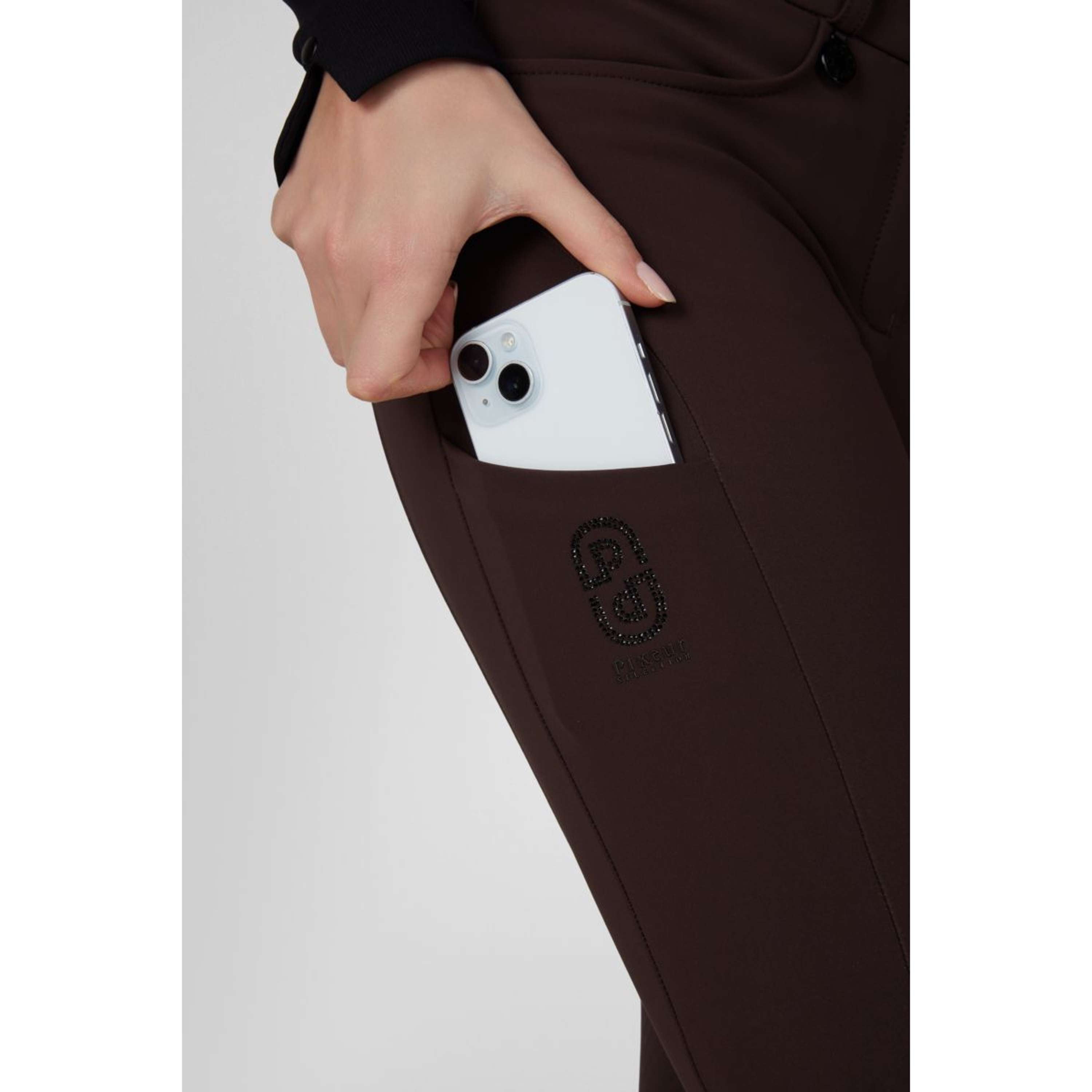 Pikeur Pantalón de Equitación Cantira MatrixGripTec Highwaist Full Grip Marron chocolate