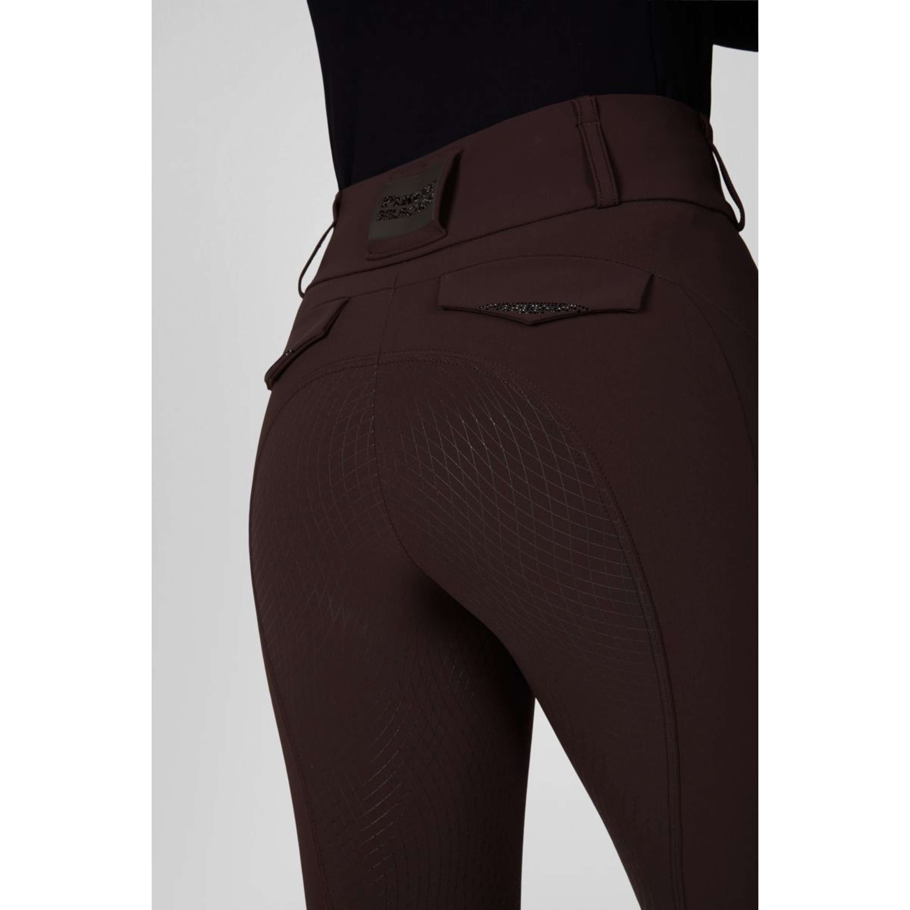 Pikeur Pantalón de Equitación Cantira MatrixGripTec Highwaist Full Grip Marron chocolate