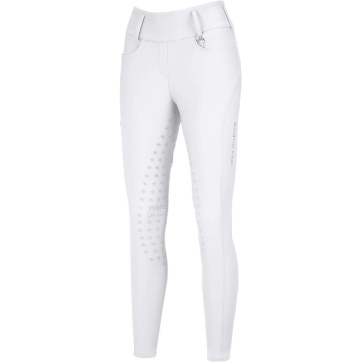 Pikeur Legging de Equitación Midwaist Full Grip Blanco