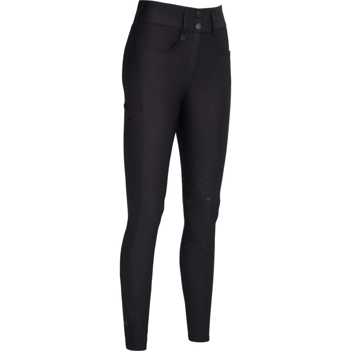 Pikeur Pantalón de Equitación Agarre de Rodilla Negro