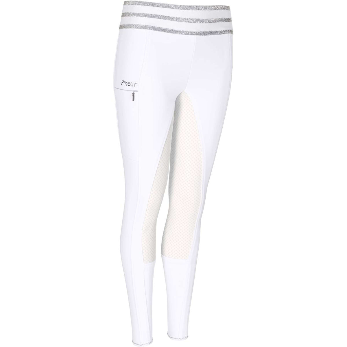 Pikeur Legging de Equitación Ida Athleisure Full Grip Blanco