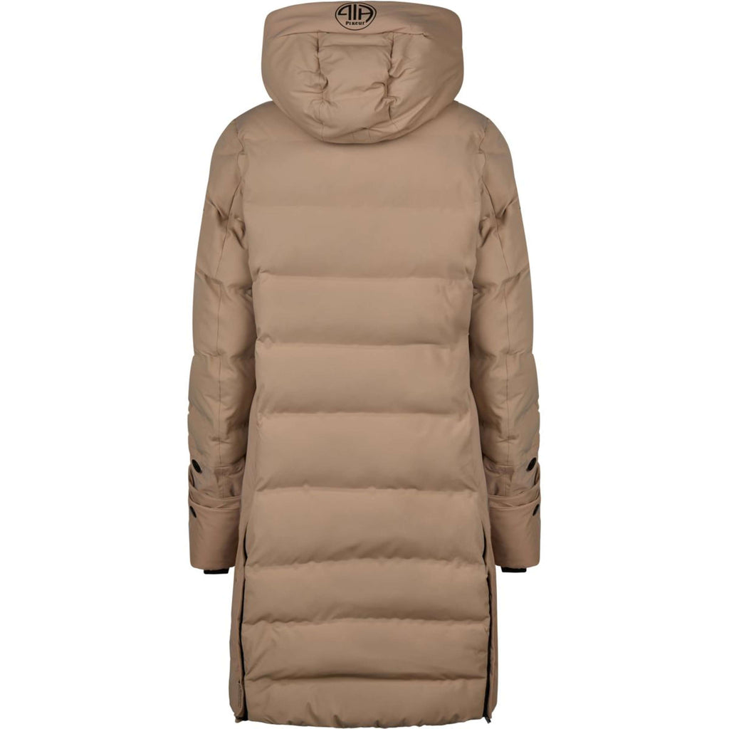 Pikeur Abrigo Largo Quilted Raincoat Athleisure AW26 Mocha Cream
