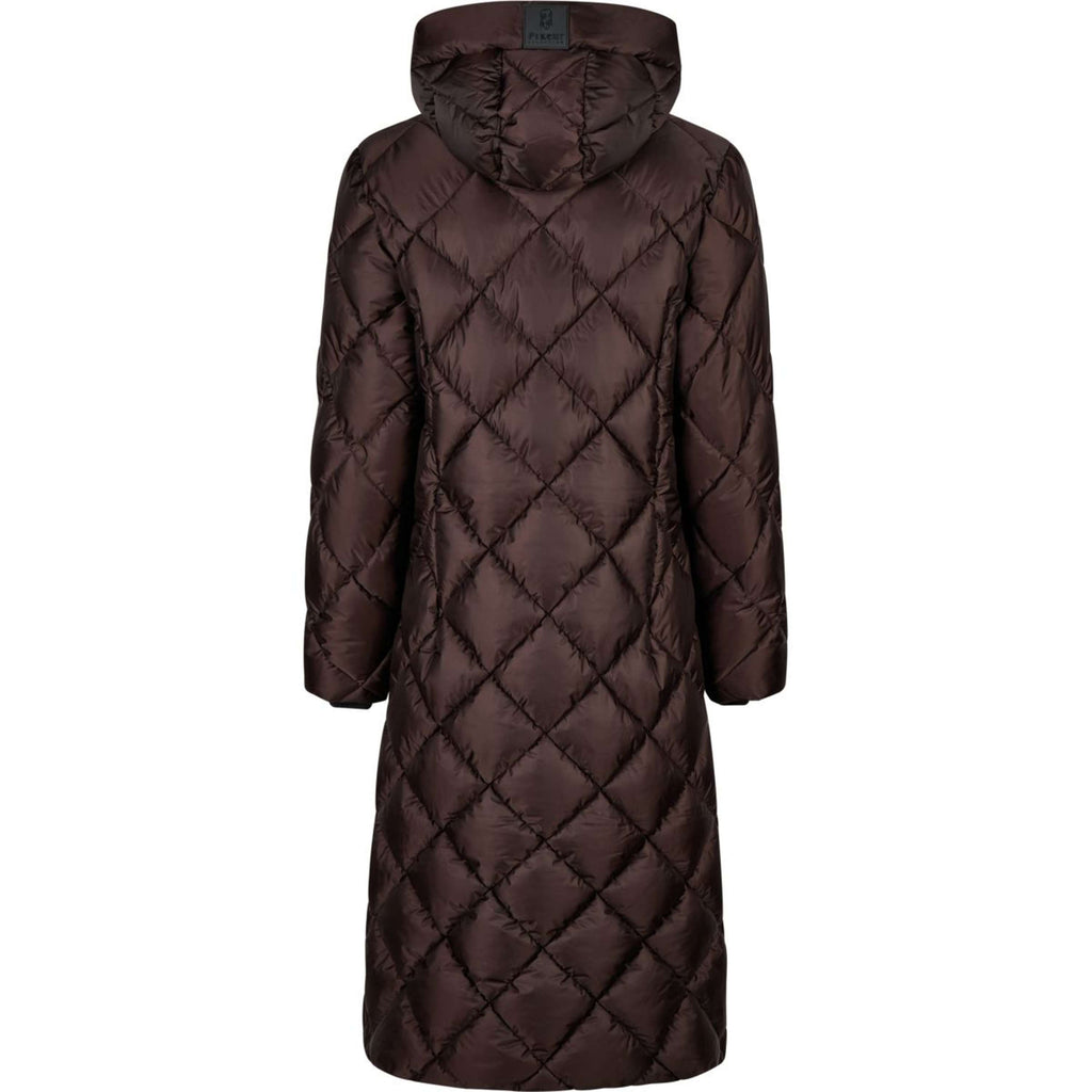 Pikeur Abrigo Largo QuiltDiamond Selection AW26 Marron chocolate