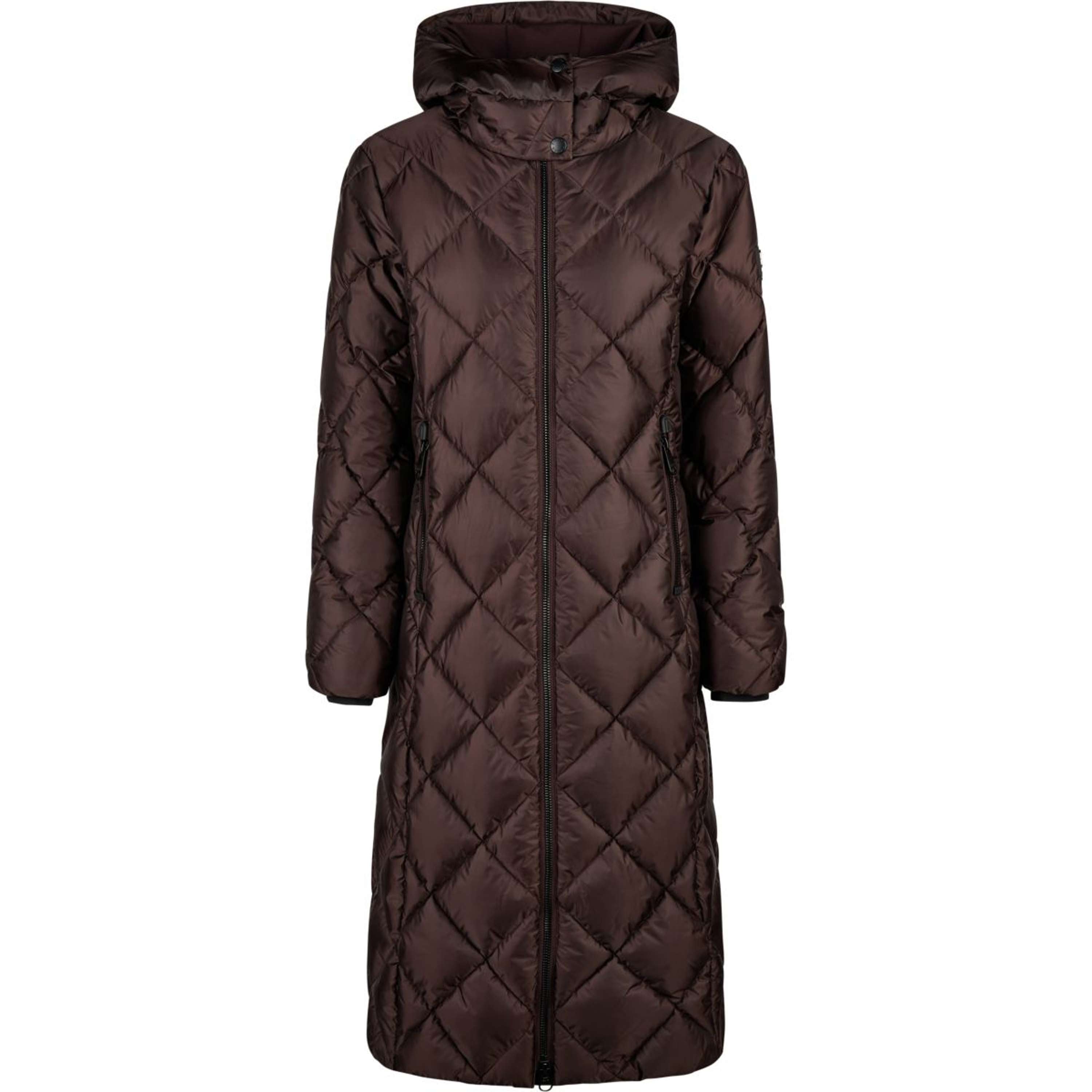 Pikeur Abrigo Largo QuiltDiamond Selection AW26 Marron chocolate