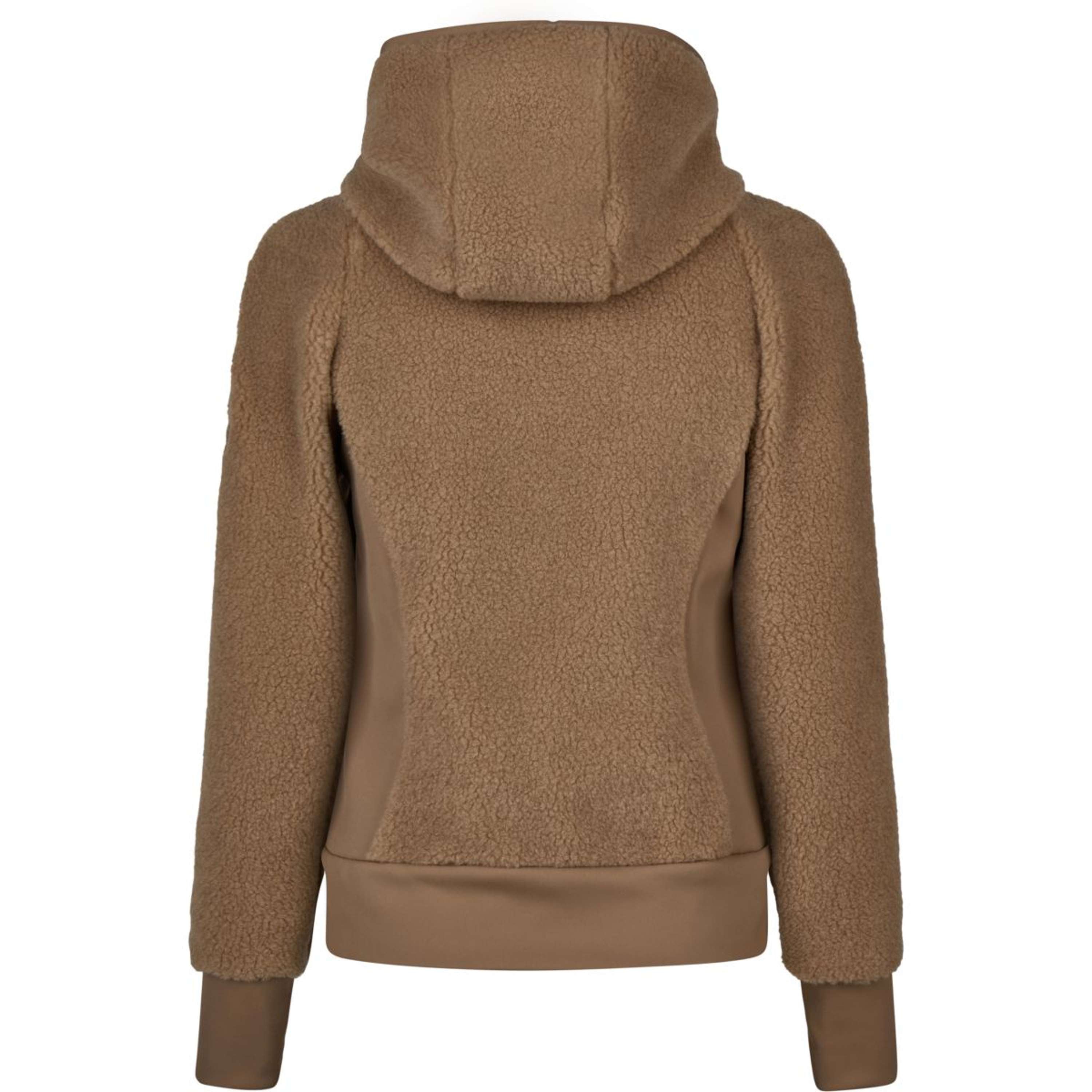 Pikeur Sudadera con capucha y cremallera Teddyfleece Athleisure AW26 Toffee Beige